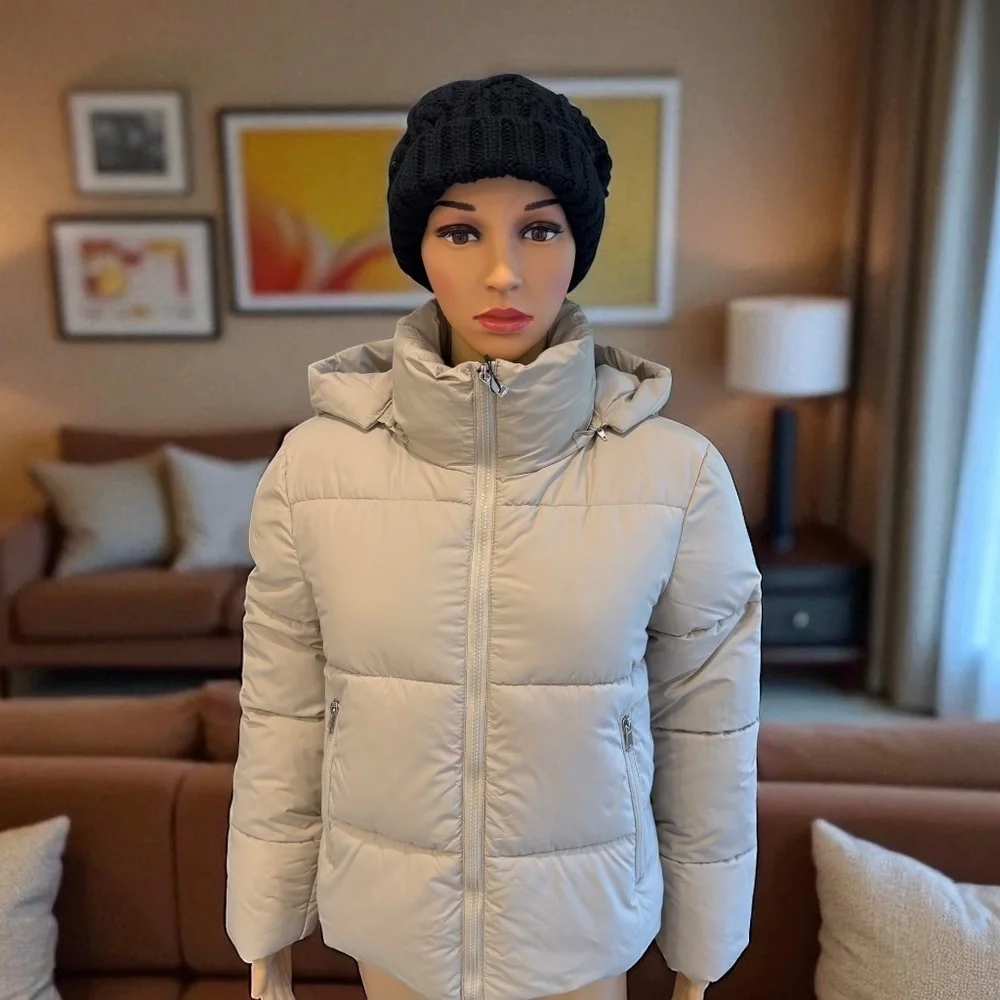Puffit Detachable Hooded Puffer Jacket. NWT